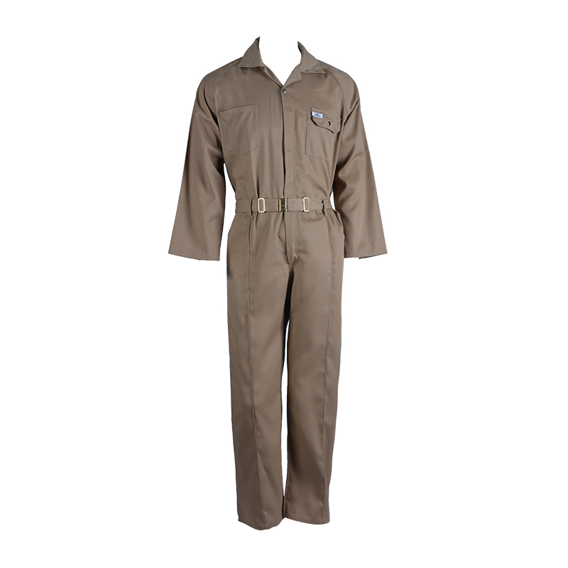 C01 Odolné hnedé pracovné oblečenie s viacerými vreckami