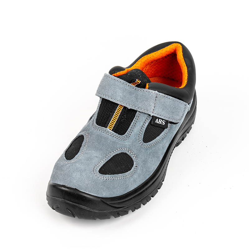 SS106 Priedušná semišová kožená bezpečnostná obuv zo sieťoviny s oceľovou špičkou