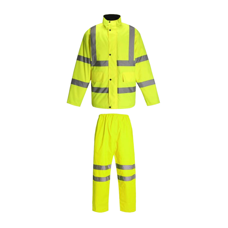 P09 Fluorescent Warm Safety Winter Suit With Detachable Hood