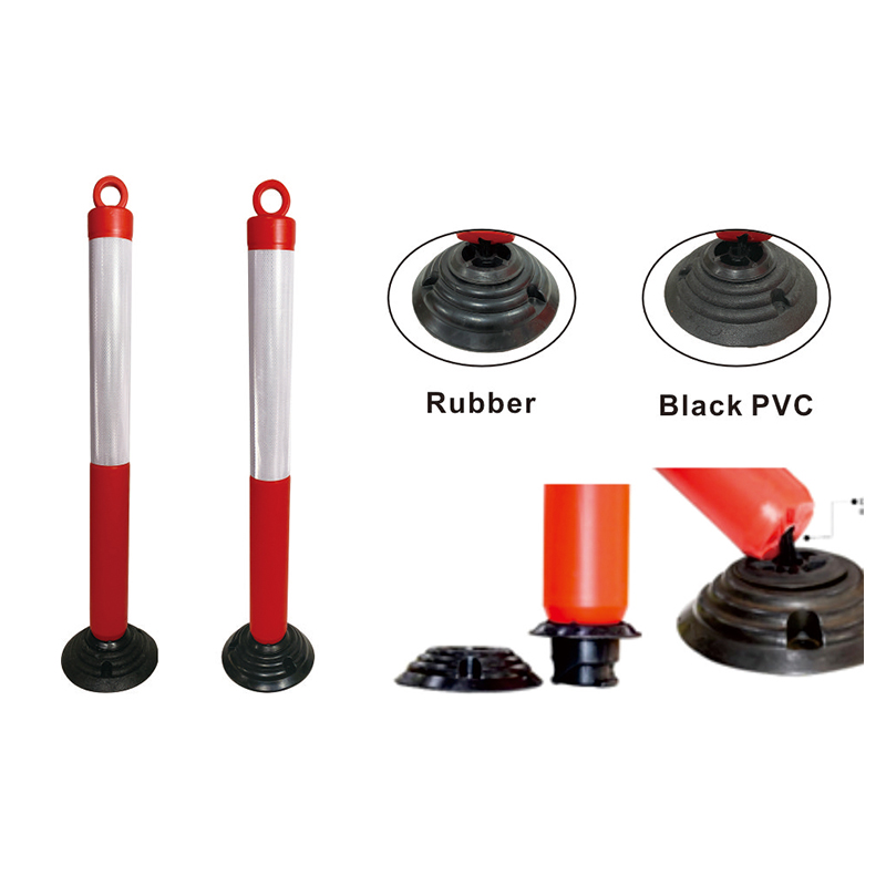 TS008 Prenosný výstražný stĺpik s rozdeľovačom jazdných pruhov